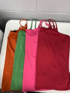 Lane Bryant Slim Spaghetti-Strap Camisole - Red, Pink, Green, Orange